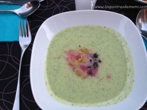 Sopa fría de pepino y sandía