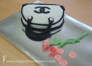 Tarta Fondant de bolso Chanel2