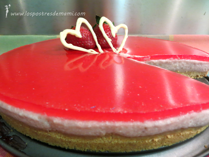 Tarta mousse de fresa