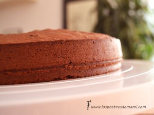 Bizcocho genovés de chocolate